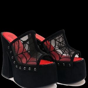 Black and Red Platform Heels